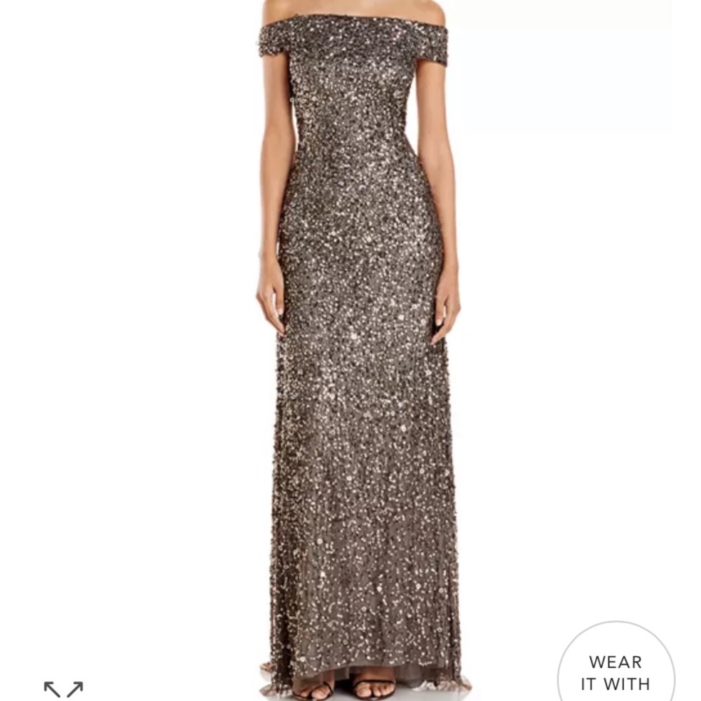 Adrianna Papell: Gold Sequence Dress